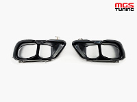 Черные двойные насадки глушителя для BMW X5/Х6/Х07 G05/G06/G07 стиль XM / Черные двойные насадки глушителя для БМВ Х5/Х6/Х07 Г05/Г06/Г07 стиль ХМ