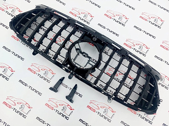 решетка радиатора GT style black черная на мерседес Mercedes Benz GLA-class гла класс h247 кузов 247 амг пакет с 2019 года 6