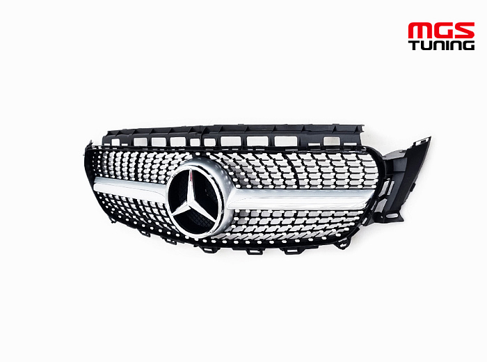 Решетка в стиле Diamond Silver (без камеры) для Mercedes E-class W213/C238 (2016-2020) / Решетка в стиле Даймонд Серебро (без камеры) для Мерседес Е-класс В213/Ц238 (2016-2020)
