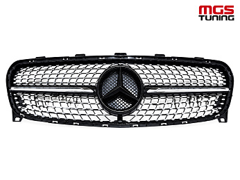 Решетка в стиле Diamond Black для Mercedes GLA-class X156 (2017-2020) / Решетка в стиле Даймонд Черный для Мерседес ГЛА-класс Х156 (2017-2020)
