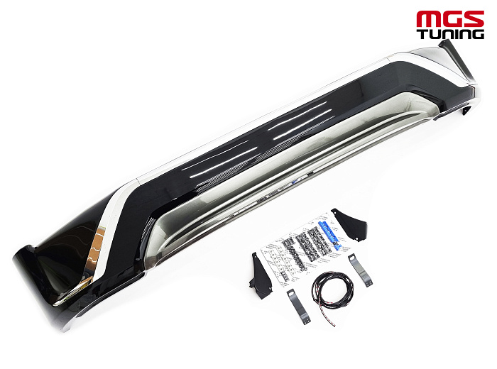 Передняя губа Executive Black Toyota Land Cruiser 200 2015+ (черный) / Передняя губа Экзекьютив Блэк Тойота Лэнд Крузер 200 2015+ (черный)