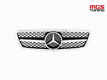 Решётка Mercedes C-class w203 стиль С63 хром / Решётка Мерседес Ц-класс В203 стиль С63 хром Решётка Mercedes C-class w203 стиль С63 хром / Решётка Мерседес Ц-класс В203 стиль С63 хром