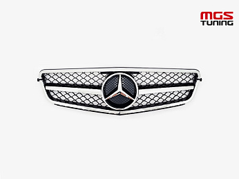 Решётка Mercedes C-class w204 С63 хром / Решётка Мерседес Ц-класс В204 Ц63 хром
