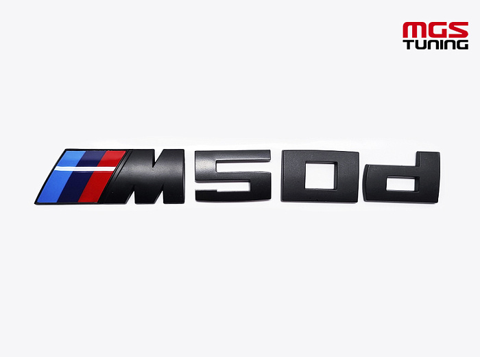 Шильдик на крышку багажника BMW "М 50d" черный / Шильдик на крышку багажника БМВ "М 50д" черный