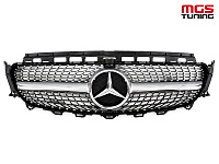 Решетка в стиле Diamond Silver (под камеру) для Mercedes E-class W213/C238 (2016-2020) / Решетка в стиле Даймонд Серебро (под камеру) для Мерседес Е-класс В213/Ц238 (2016-2020)