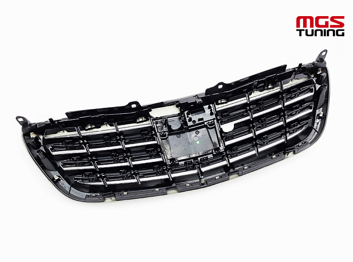 Решетка в стиле S65 AMG черный глянец для Mercedes S-class W222 (2013-2020) / Решетка в стиле С65 АМГ черный глянец для Мерседес С-класс В222 (2013-2020)