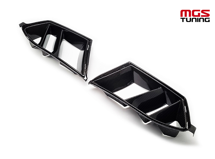 Вставки воздухозаборника переднего бампера DS сухой карбон для BMW M3/M4 G80 G82/G83 (2020-2023) / Вставки воздухозаборника переднего бампера ДС сухой карбон для БМВ М3/М4 Г80 Г82/Г83 (2020-2023)