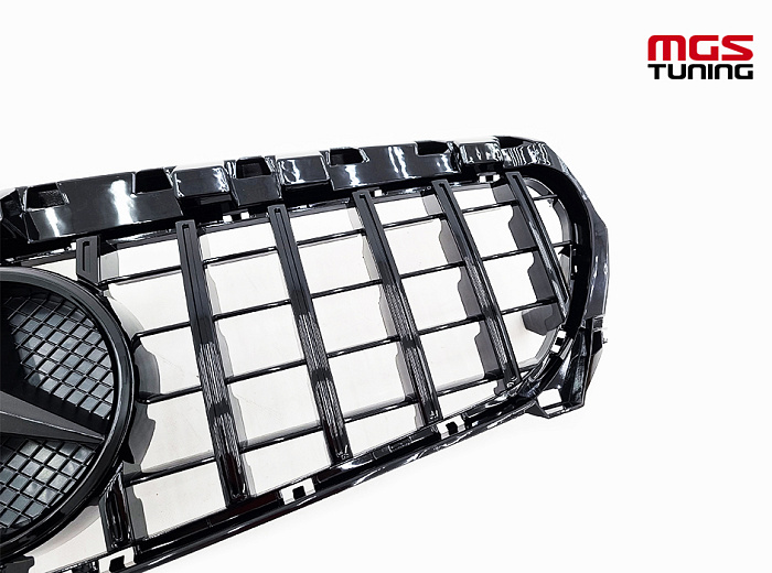 Решетка GT Style Black для Mercedes CLA-class C117 (2013-2019) / Решетка ГТ Стайл Черная для Мерседес ЦЛА-класс Ц117 (2013-2019)