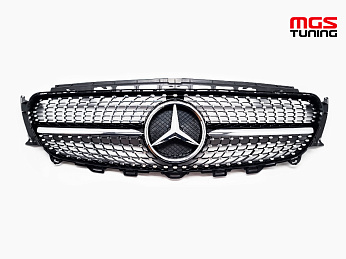Решетка в стиле Diamond Black (без камеры) для Mercedes E-class W213/C238 (2016-2020) / Решетка в стиле Даймонд Черная (без камеры) для Мерседес Е-класс В213/Ц238 (2016-2020)
