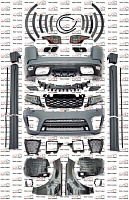 Комплект рестайлинга в стиле SVR для Range Rover Sport L494 (2013-2017) / Комплект рестайлинга в стиле СВР для Рэйндж Ровер Спорт Л494 (2013-2017)