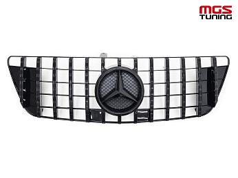 Решетка GT Style Black для Mercedes ML-class W164 рест. (2008-2011) / Решетка ГТ Стайл Черная для Мерседес МЛ-класс В164 рест. (2008-2011)