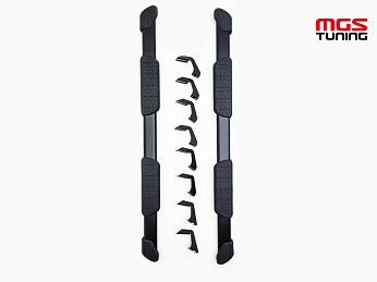 Пороги на Toyota Tundra Crew Max Black / Пороги на Тойота Тундра Крю Макс чёрный