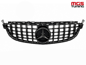 Решетка GT Style Black для оригинала Mercedes C63 AMG W205/C205 (2015-2018) / Решетка ГТ Стайл Черная для оригинала Мерседес Ц63 АМГ В205/Ц205 (2015-2018)