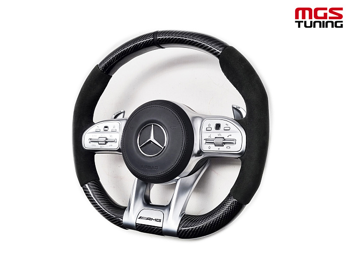Руль Mercedes 63 AMG карбон алькантара / Руль Мерседес 63 АМГ карбон алькантара