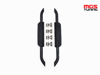 Пороги Land Rover Defender 90 black 20-н.в. / Пороги Лэнд Ровер Дефендер 90 чёрный 20-н.в.