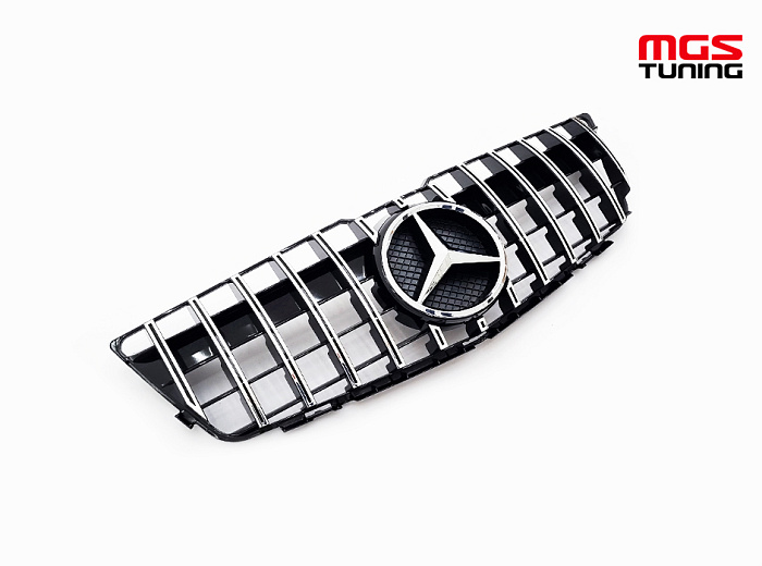 Решетка GT Style для Mercedes GLK-class X204 (2008-2012) / Решетка ГТ Стайл для Мерседес ГЛК-класс Х204 (2008-2012)