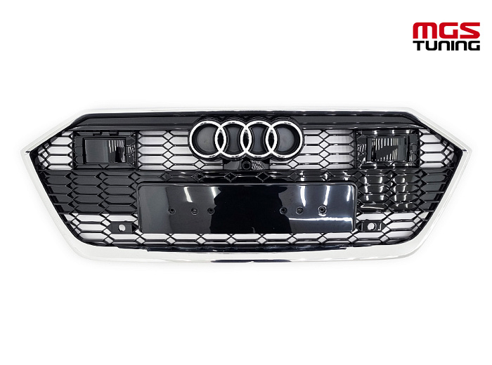 Решётка на Audi A7 18-н.в в стиле RS7 style #1 под радар / Решётка на Ауди А7 18-н.в в стиле РС7 стиль #1 под радар