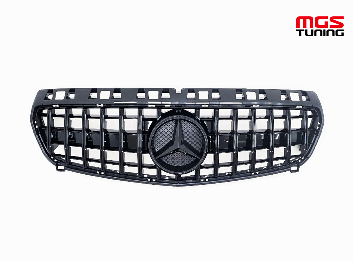 Решетка GT Style Black для Mercedes A-class W176 (2012-2015)/ Решетка ГТ Стайл Черная для Мерседес А-касс В176 (2012-2015)
