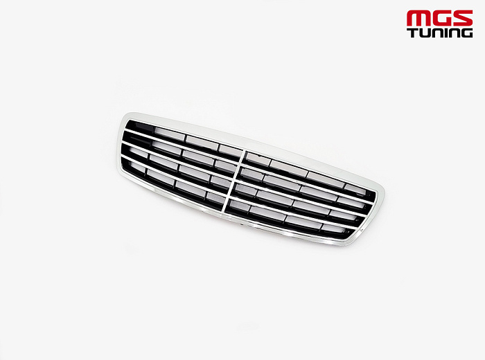 Решетка в стиле классика хром для Mercedes E-class W211 (2002-2006) / Решетка в стиле классика хром для Мерседес Е-класс В211 (2002-2006)