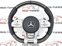 Руль Mercedes 63 AMG карбон с подогревом + подушка / Руль Мерседес 63 АМГ карбон с подогревом + подушка