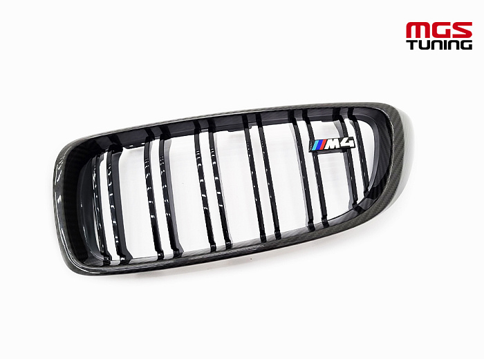 Решётка в стиле BMW M4 f32/f80/f82 сухой карбон / Решётка в стиле БМВ М4 Ф32/Ф80/Ф82 сухой карбон