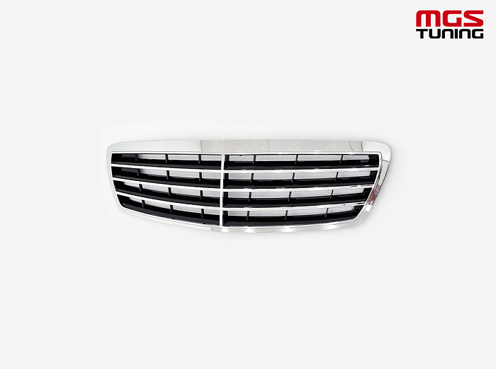 Решетка в стиле классика хром для Mercedes E-class W211 (2002-2006) / Решетка в стиле классика хром для Мерседес Е-класс В211 (2002-2006)