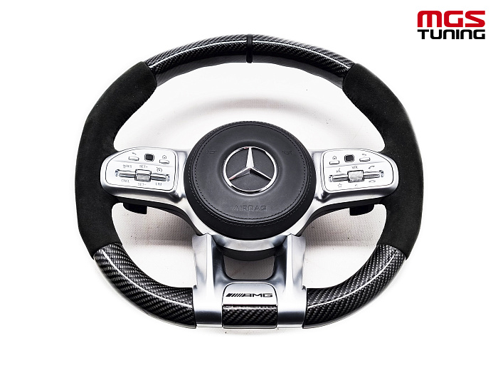 Руль Mercedes 63 AMG карбон алькантара / Руль Мерседес 63 АМГ карбон алькантара