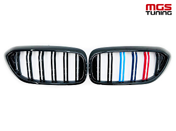 Решетка в стиле M Performance BMW G30 с триколором М / Решетка в стиле М-перформанс БМВ Г30 с триколором М