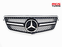 Решетка в стиле Diamond Black для Mercedes E-class W212 (2009-2013) / Решетка в стиле Даймонд Черная для Мерседес Е-класс В212 (2009-2013)