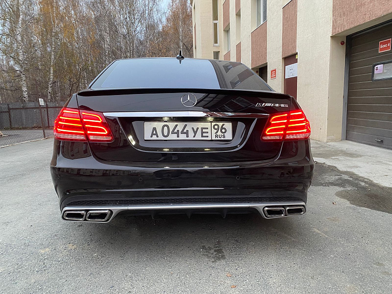 Диффузор Mercedes E-class w212 13-16гг. 63 AMG хром мат + хром насадки