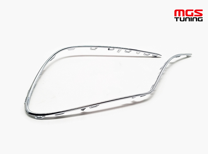 Декоративная хром планка переднего бампера правая Mercedes w222 17-20 S63 AMG / Декоративная хром планка переднего бампера правая Мерседес В222 17-20 С63 АМГ
