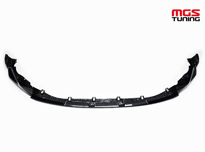 Губа переднего бампера M-performance style карбон для BMW M3/M4 G80/G82 (2020 - н.в.) / Губа переднего бампера М-Перформанс стиль карбон для БМВ М3/М4 Г80/Г82 (2020 - н.в.)
