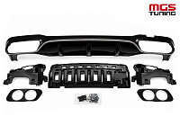 Диффузор Mercedes E-class w213 53 AMG мат.хром / Диффузор Мерседес Е-класс В213 53 АМГ мат.хром