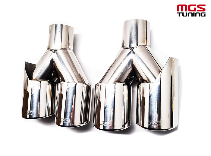 Насадки на выхлоп BMW "М" двойные хром 79 мм. / Насадки на выхлоп БМВ "М" двойные хром 79 мм.