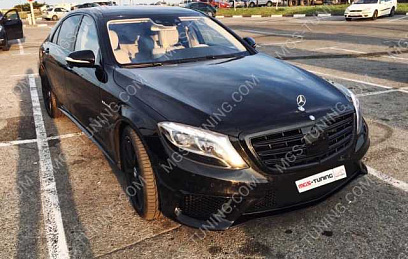 Решетка W222 Черный глянец
