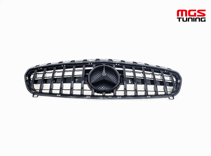 Решетка GT Style Black для Mercedes A-class W176 (2012-2015)/ Решетка ГТ Стайл Черная для Мерседес А-касс В176 (2012-2015)