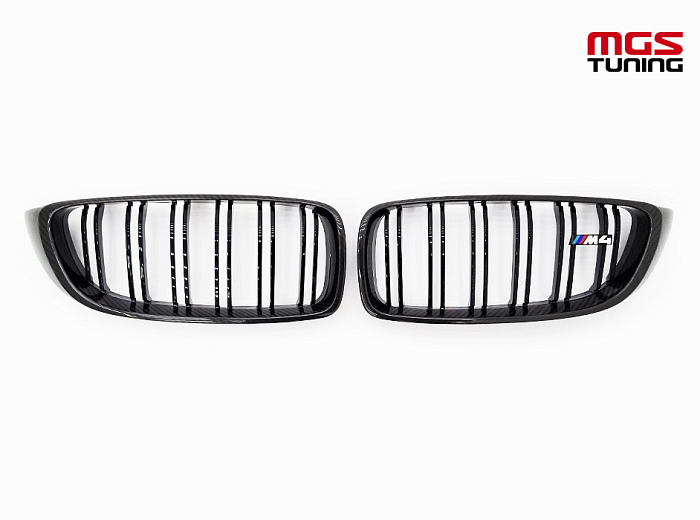 Решётка в стиле BMW M4 f32/f80/f82 сухой карбон / Решётка в стиле БМВ М4 Ф32/Ф80/Ф82 сухой карбон