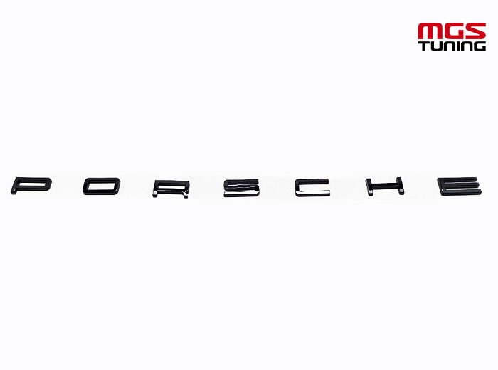 Эмблема на крышку багажника PORSCHE черная / Эмблема на крышку багажника Порше черная