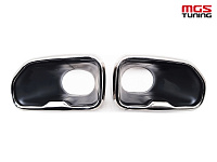 Насадки на выхлоп BMW X3/X4 G01/G02 4.0 style хром / Насадки на выхлоп БМВ Х3/Х4 Г01/Г02 4.0 стиль хром