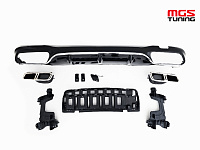 Диффузор Mercedes E-class w213 63s AMG хром+насадки / Диффузор Мерседес Е-класс В213 63с АМГ хром+насадки